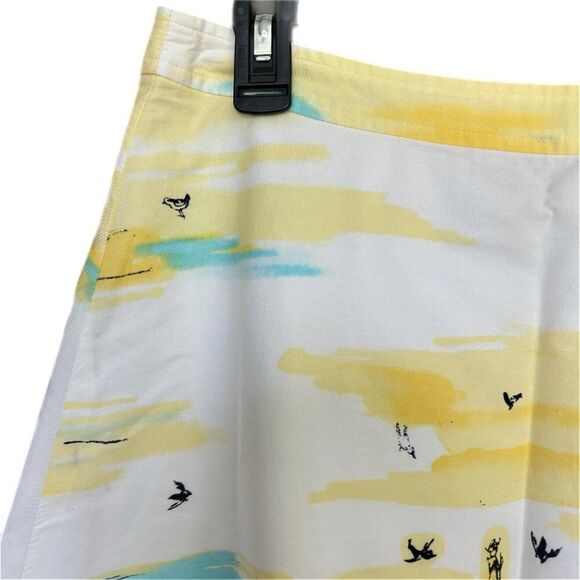 Valerie Stevens Skirt Women 8P A Line Romantic Yellow Wearable Art Fem Work - Picture 2 of 16